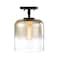 Designers Fountain Gatsby 8.5 in. 1-Light Matte Black Mid-Century Modern Semi Flush Mount with Gold Ombre Shade D306M-SF-MB - alternate 7
